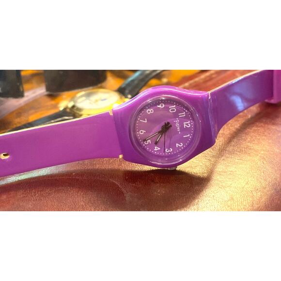 Girl's 26mm Fusion Atomic Wristware Watch, Purple Acrylic Case and Band - Picture 2 of 3